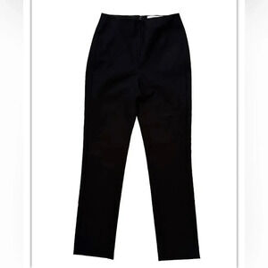 Derek Lam 10 Crosby Black Flat Front Straight Leg Pants Sz US 2 New